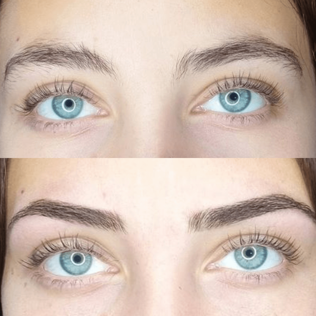 Tinte de cejas antes y despues