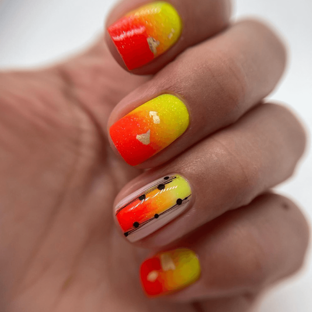 Orange nails for summer