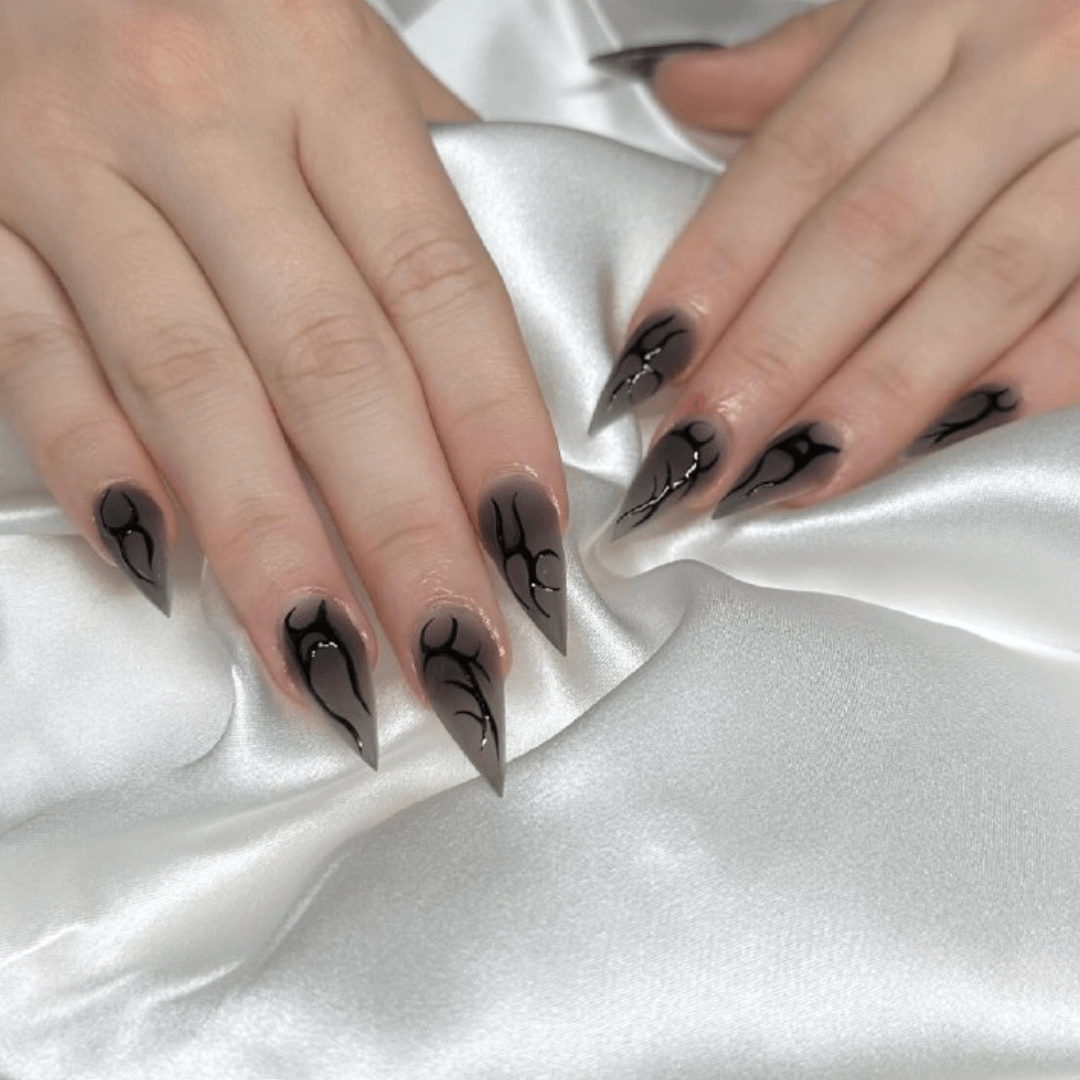 Gray fall nails