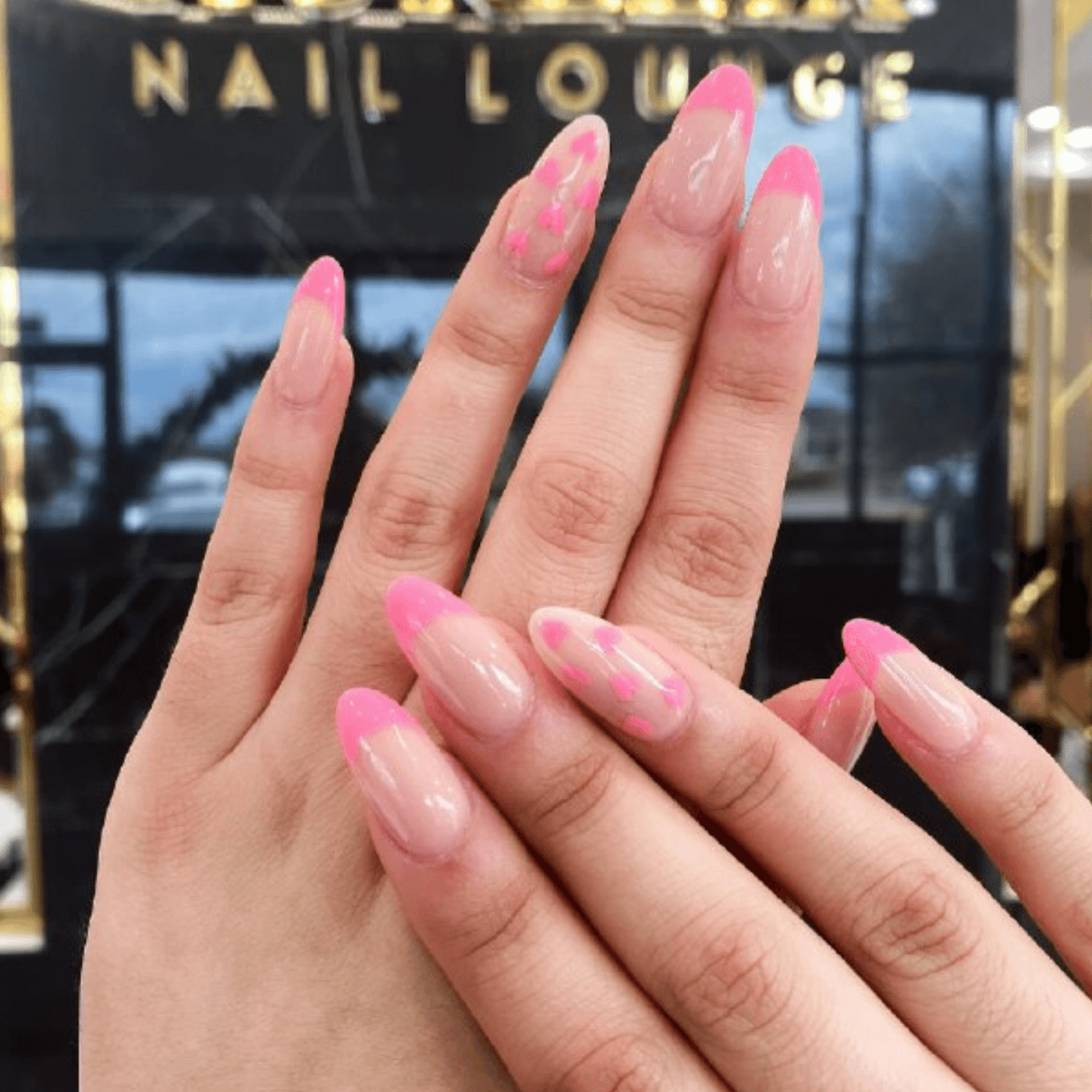 Oval Pink Nails