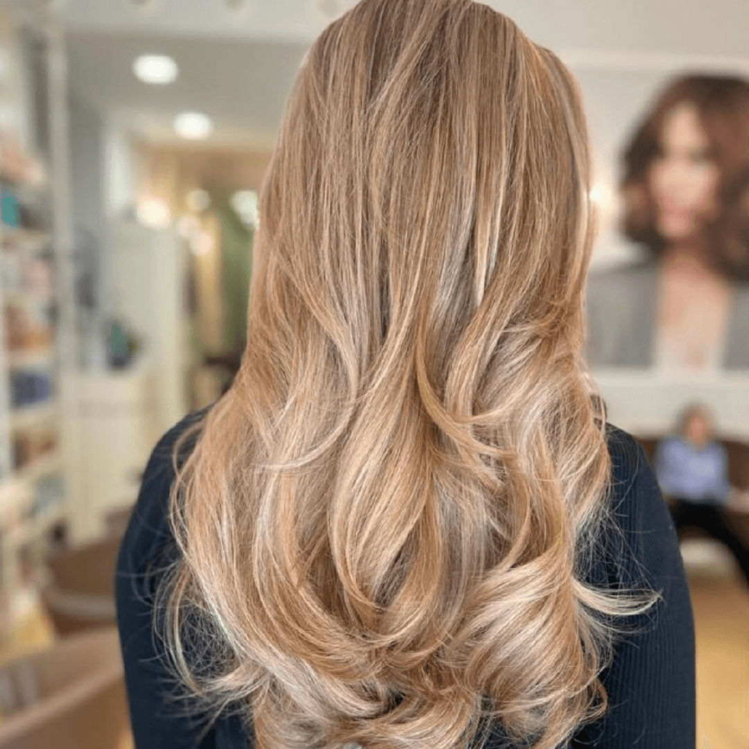 Balejaż ciemny blond