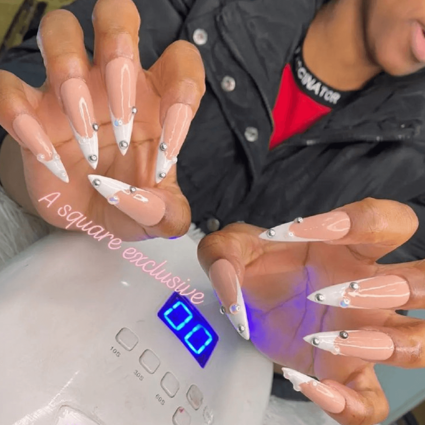 Sparkling French Manicure