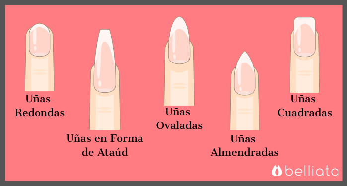 Diferentes formas de uñas