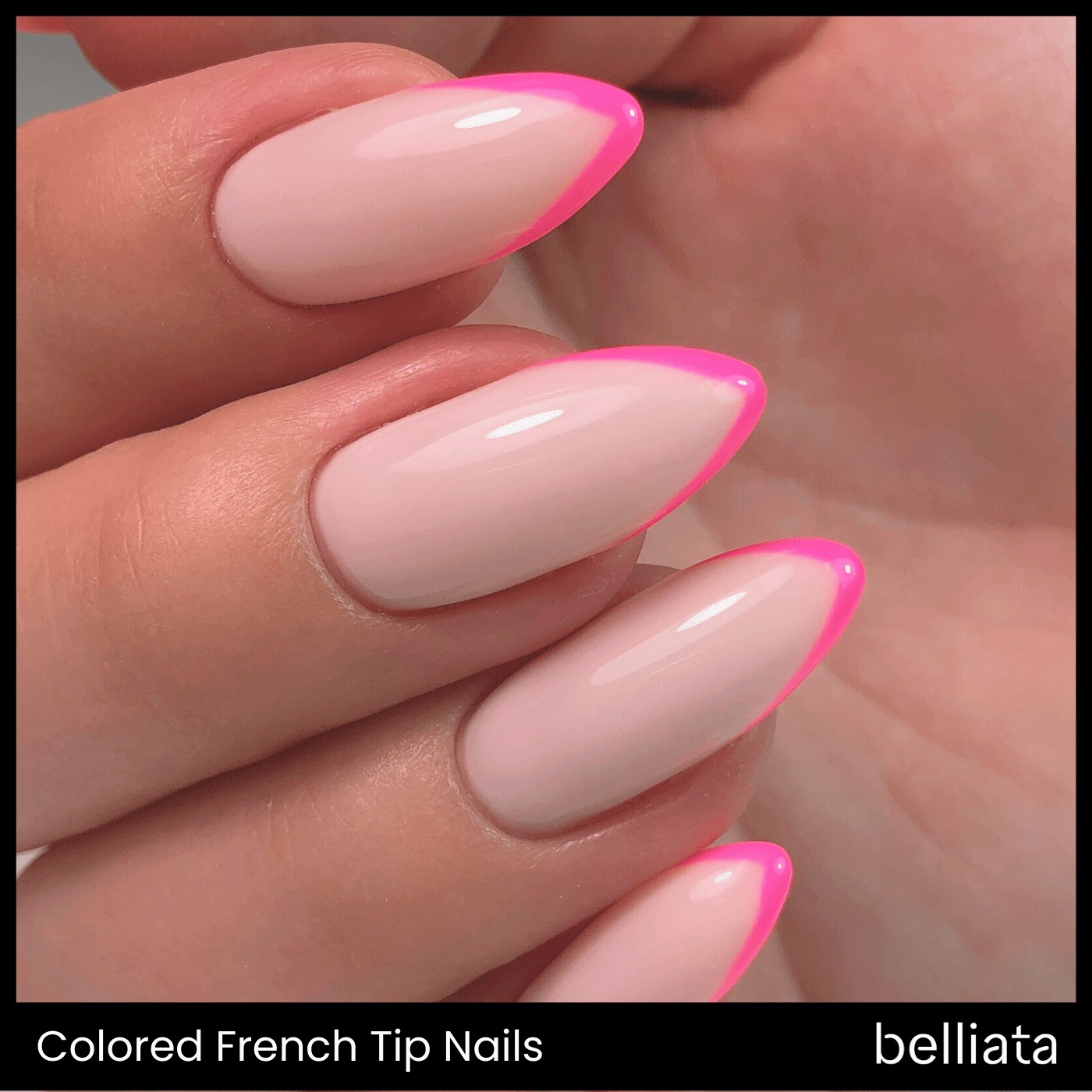 Colored French Tip Nails  - 35 Ideas for 2024 | belliata.com