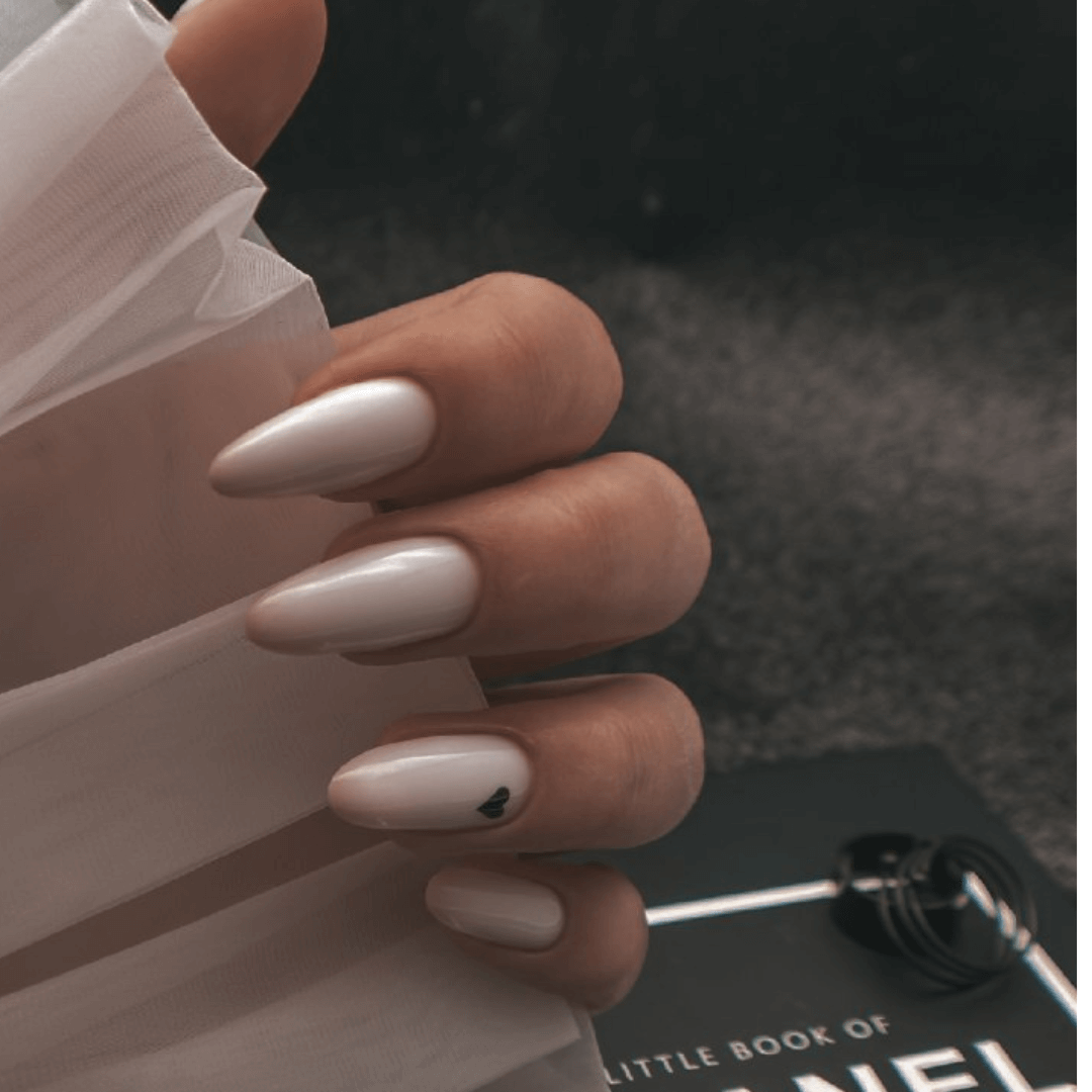 White Almond Nails