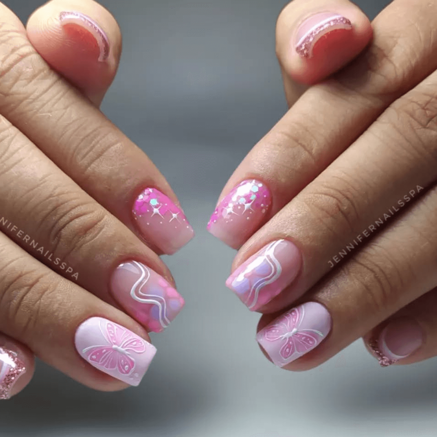 Pale Pink Wedding Nails