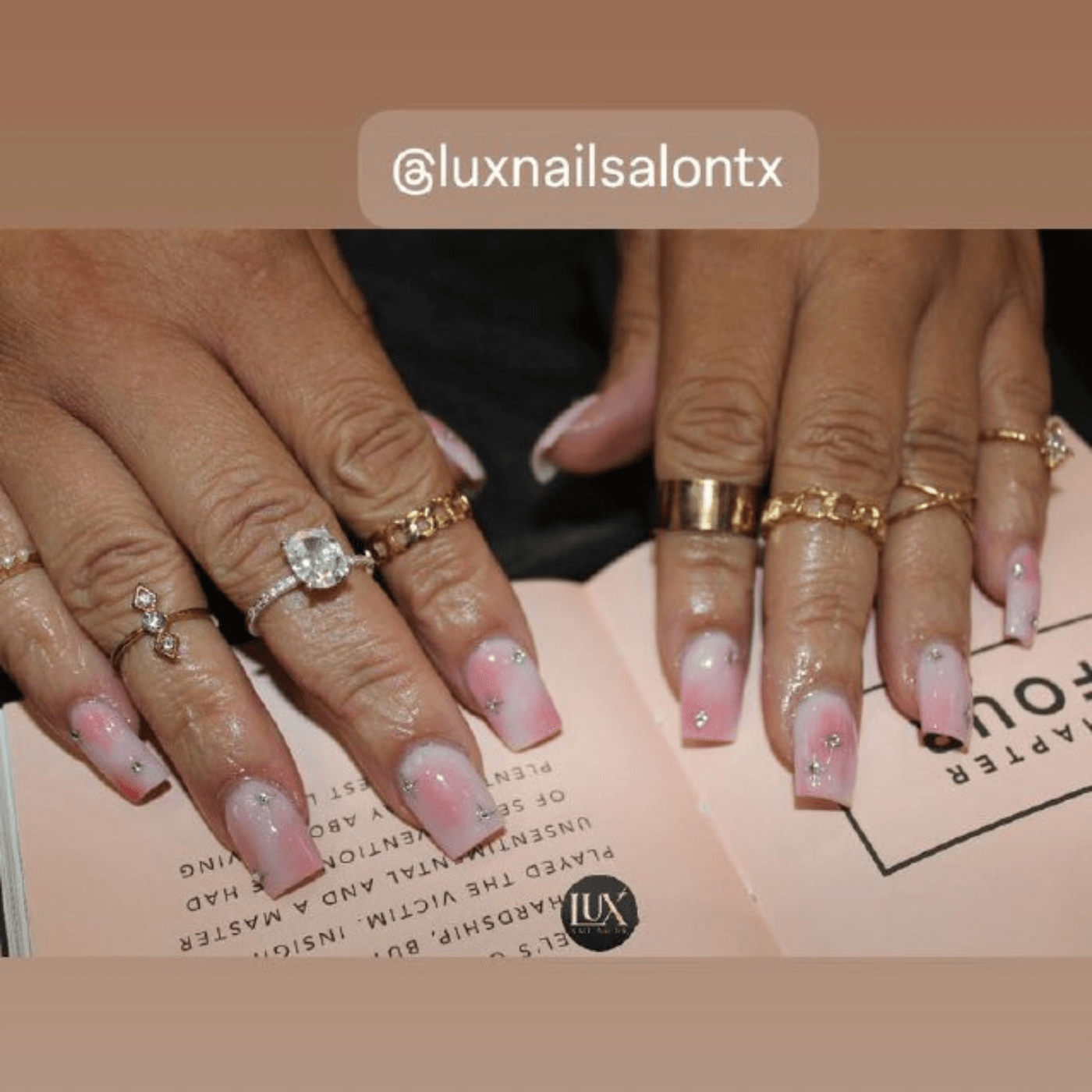 Pink Ballerina Nails with Glitter