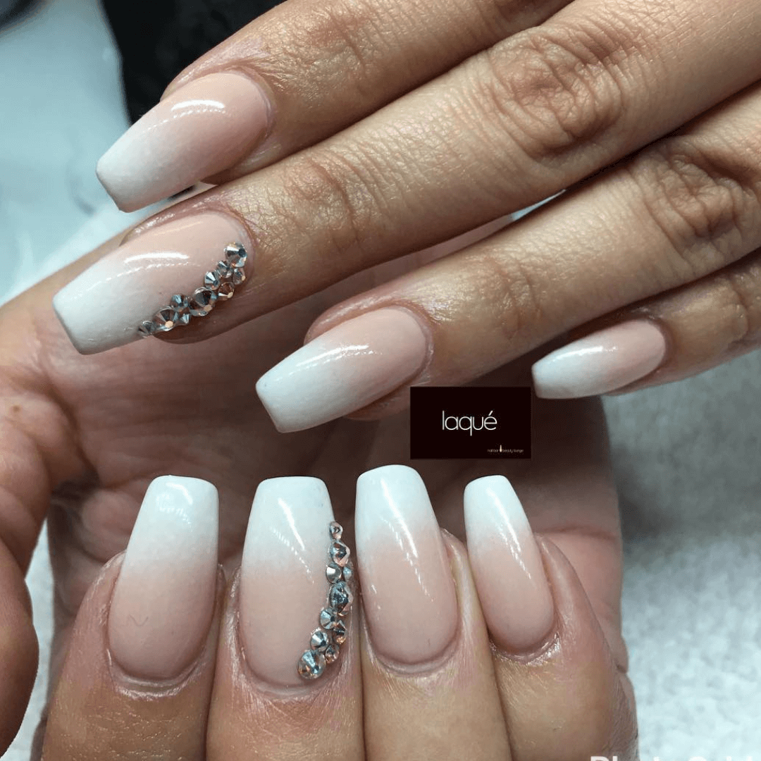 Square nails with ombre design