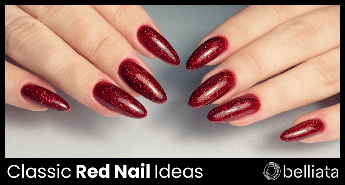 Classic Red Nail Ideas for 2024 | belliata.com