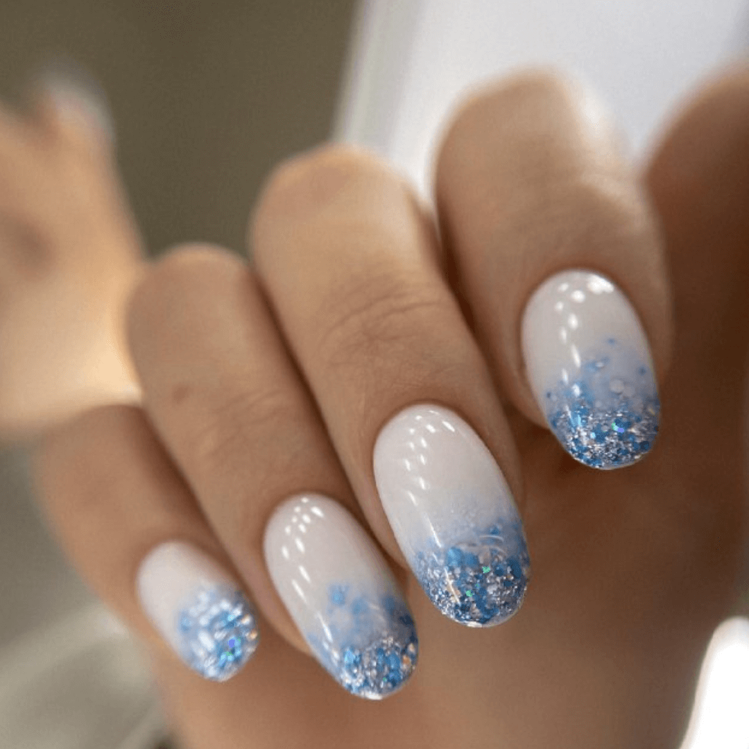 Winter Ombre Nails