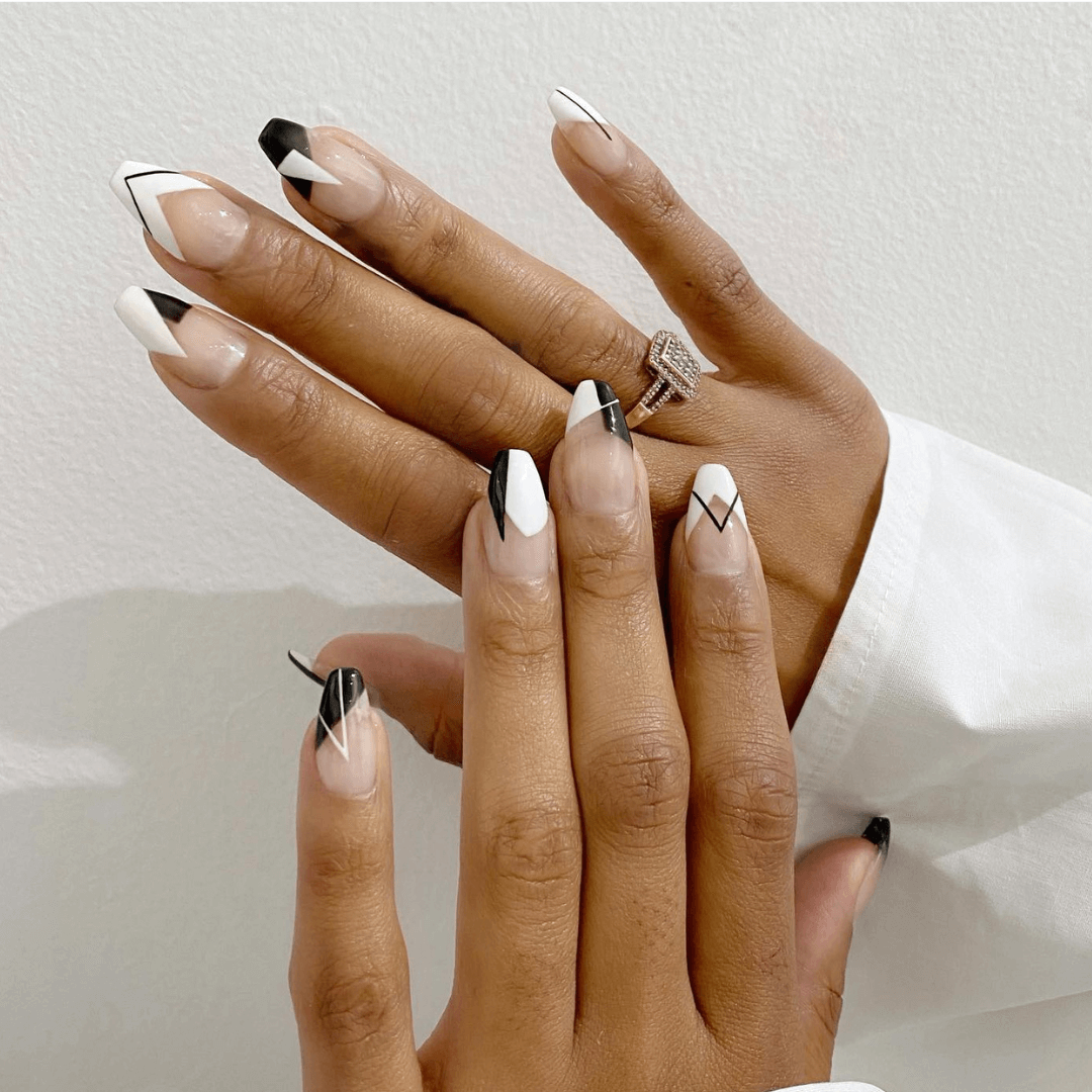 Black And White Nails