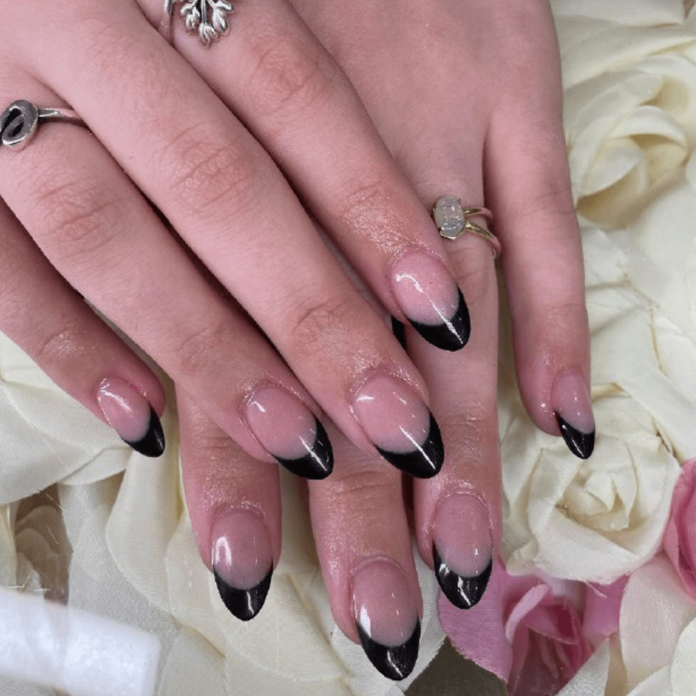 French Black Nails