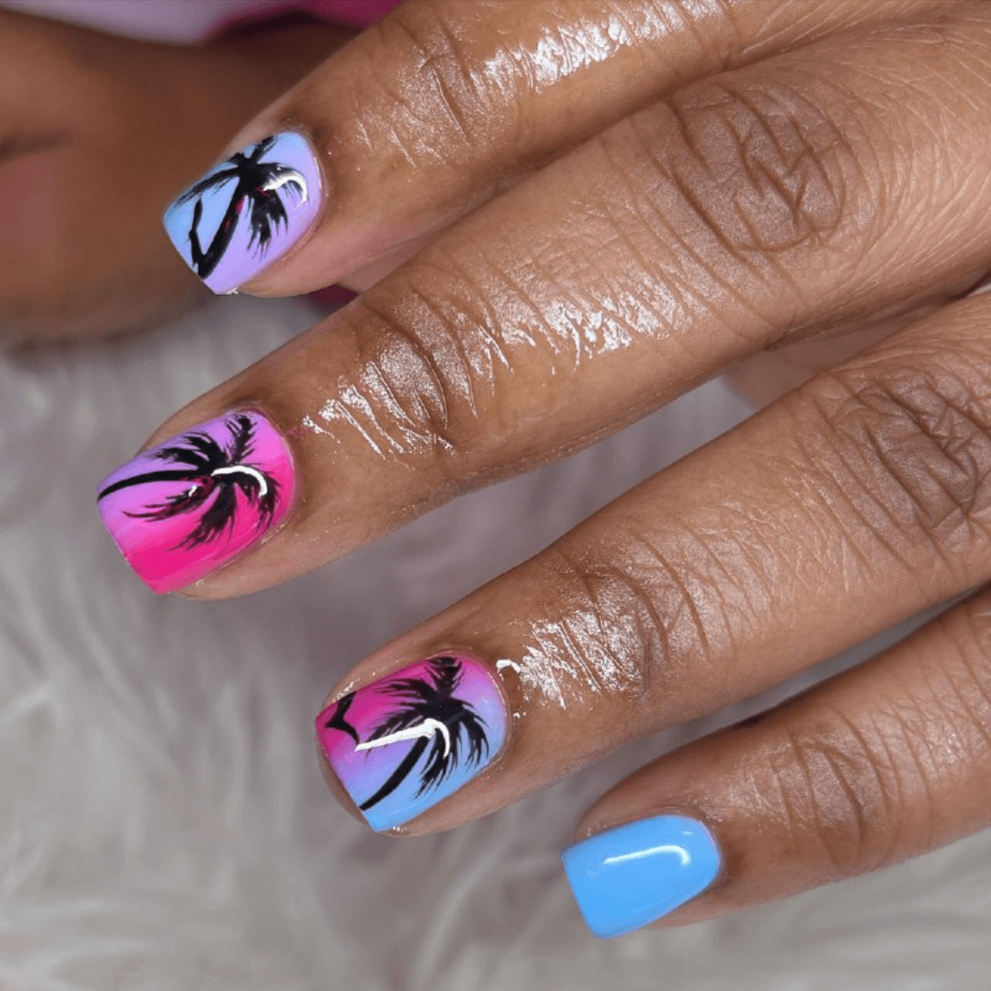 Summer ombre nails