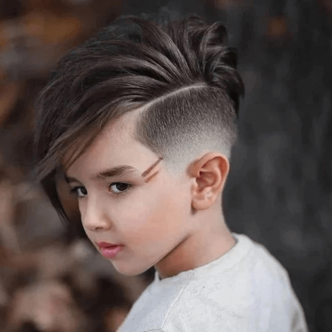  Boys Haircuts Long On Top Spiked Brush-Up With Skin Fade