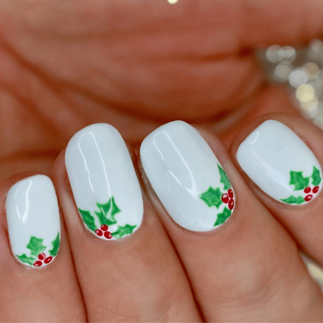 Holiday Red and Green Nails