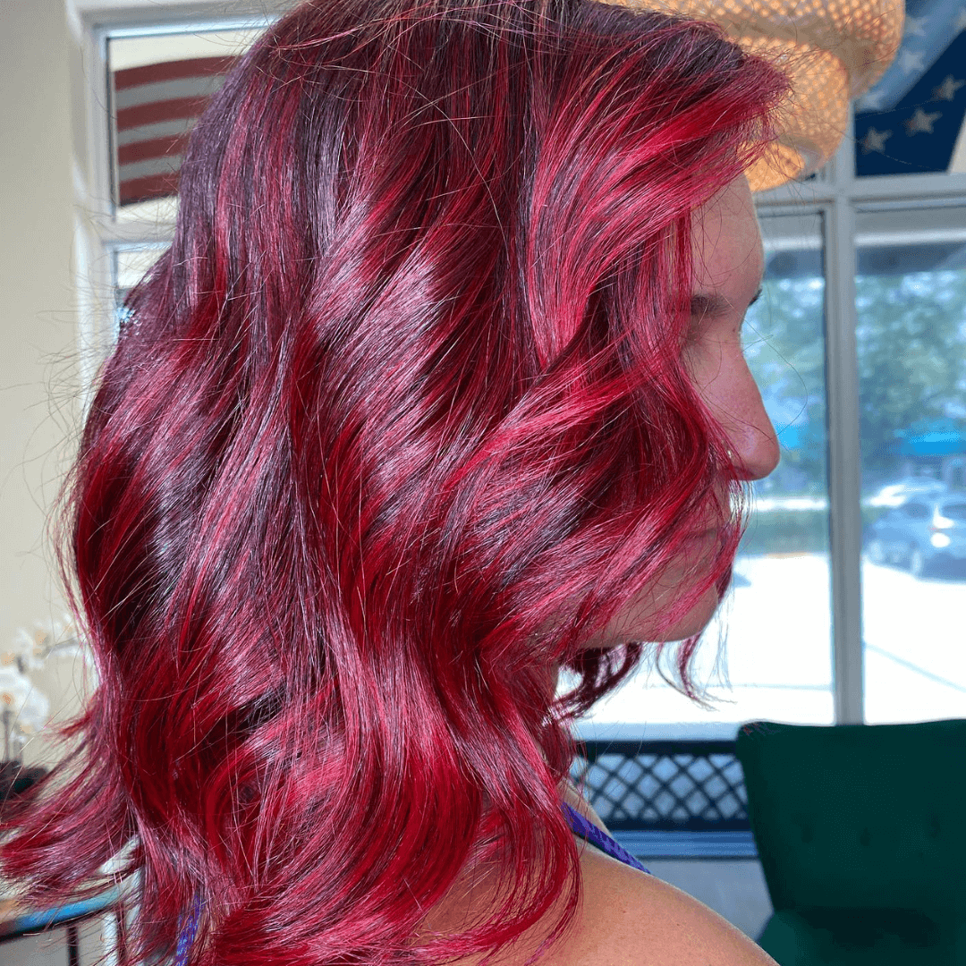 Red balayage