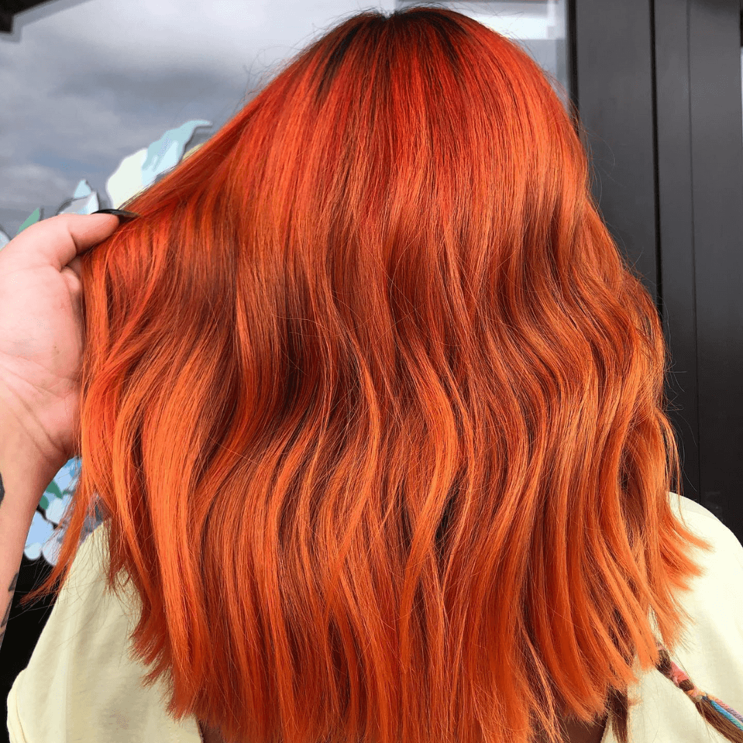 Pomarańczowe Ombre Włosy