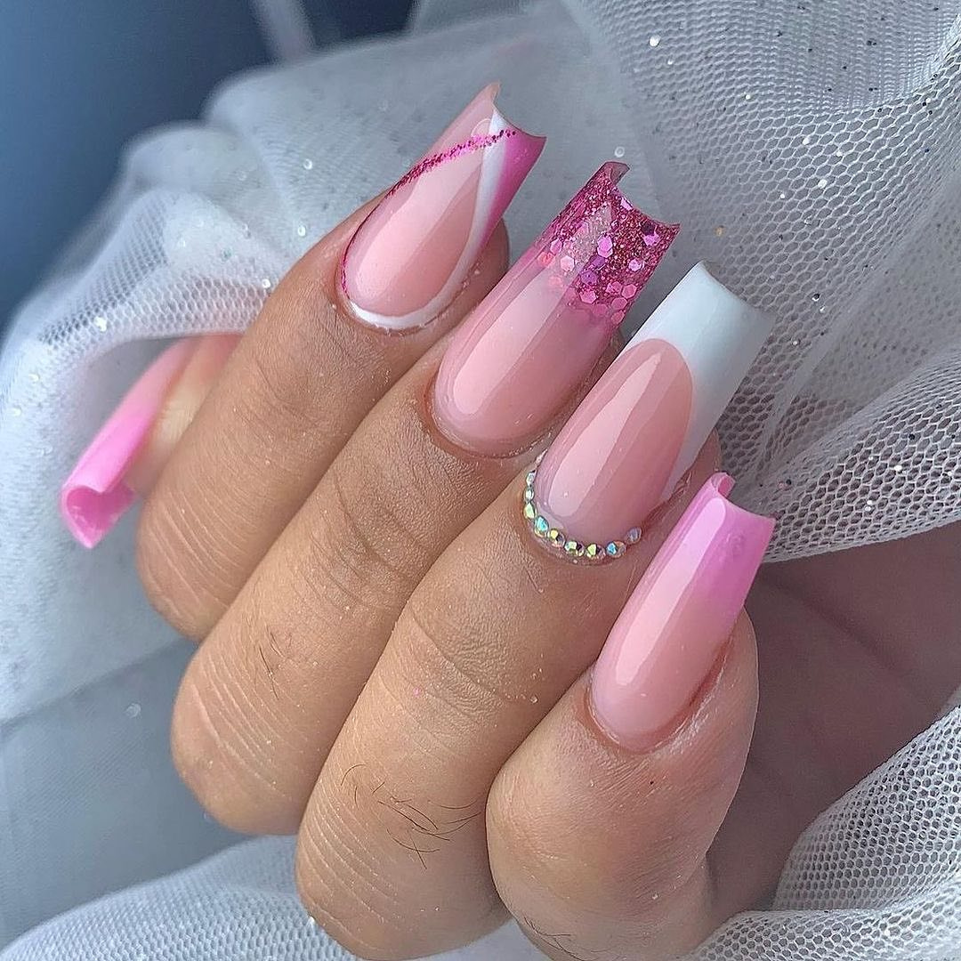 Pale Pink Wedding Nails