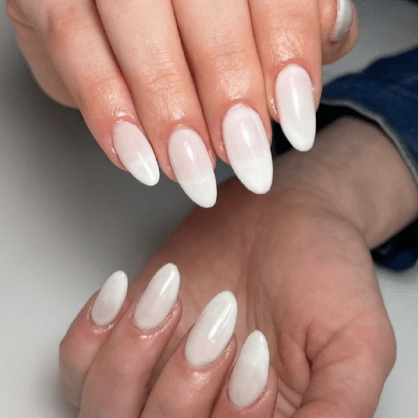 Milky White Nails