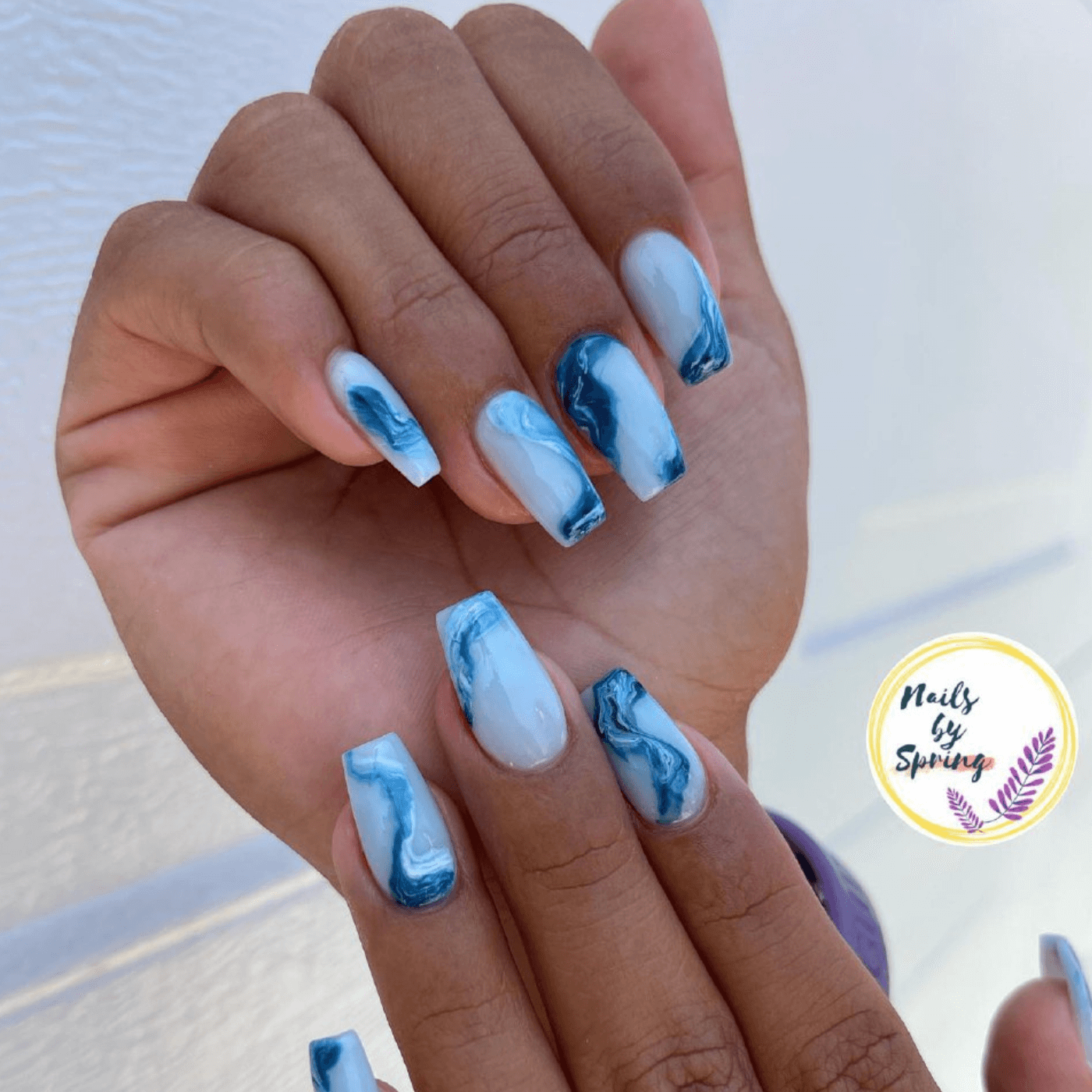 Ice Princess Blue Nails