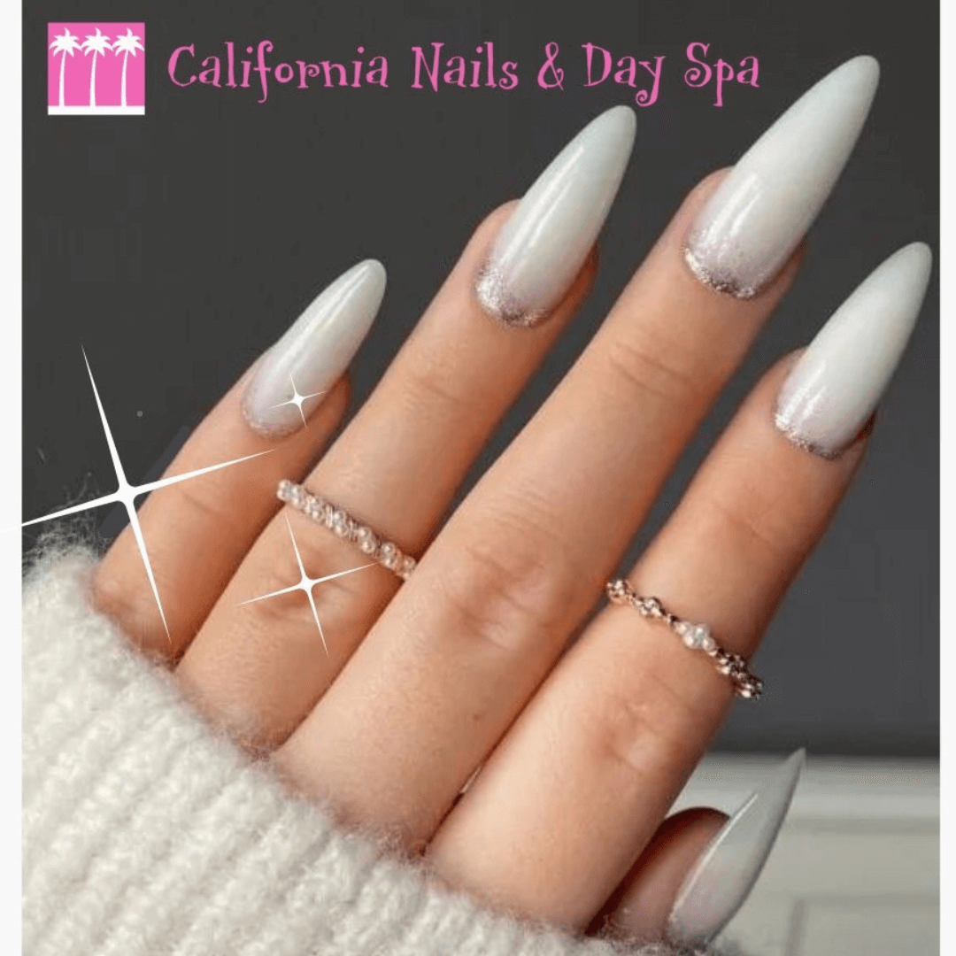 Nude Nails with a Hint of Glitter