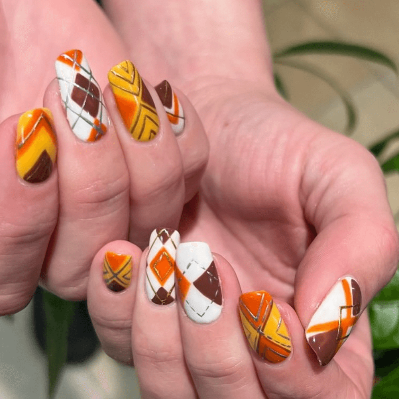 Mustard Yellow Nails For Fall