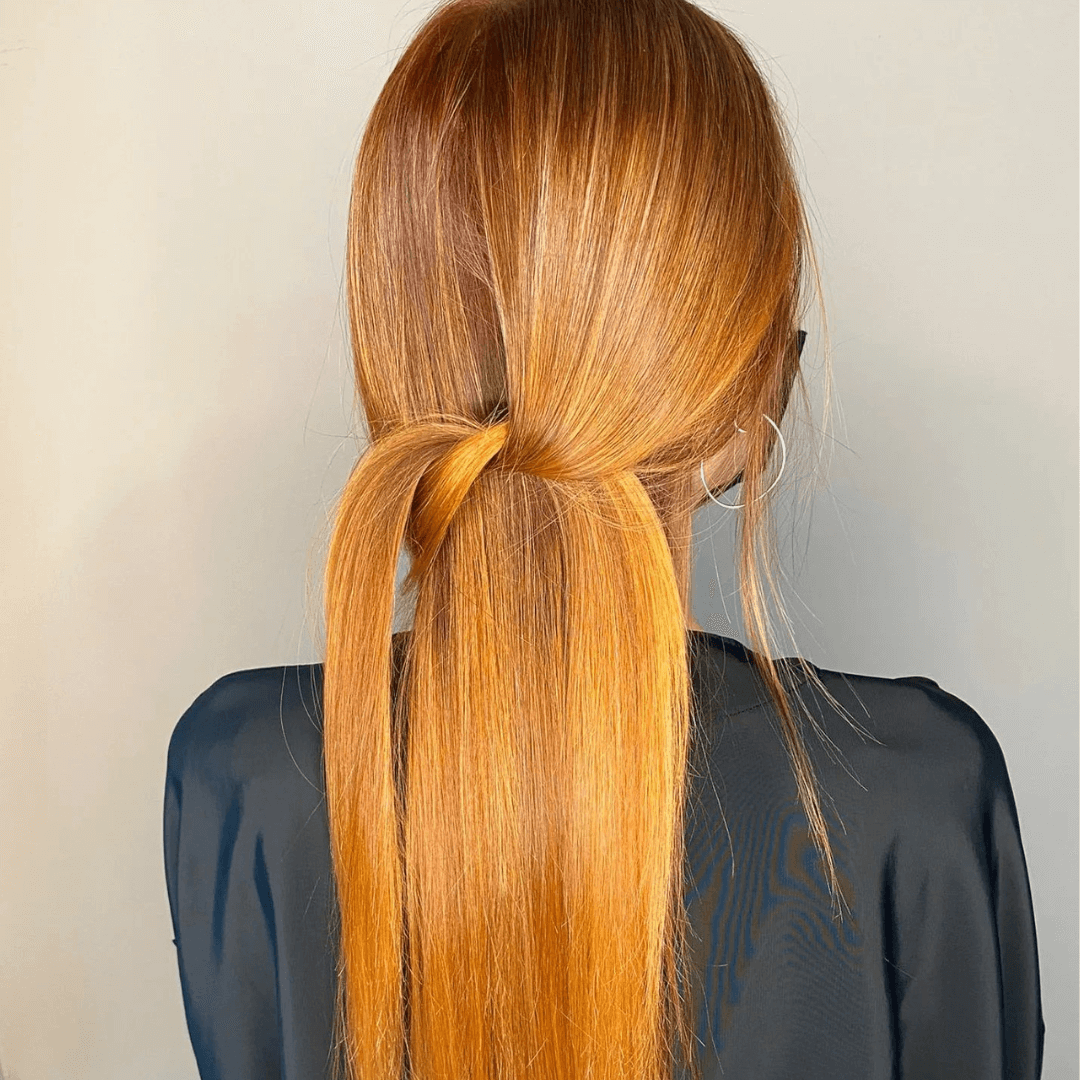 Ginger beer cabello con reflejos rubios