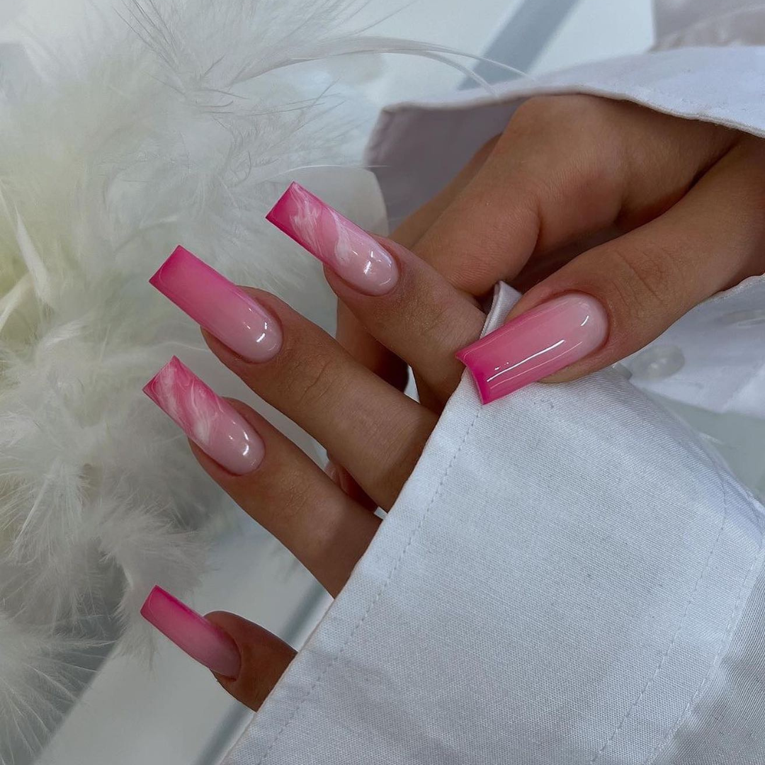 Marble Bridal Nails