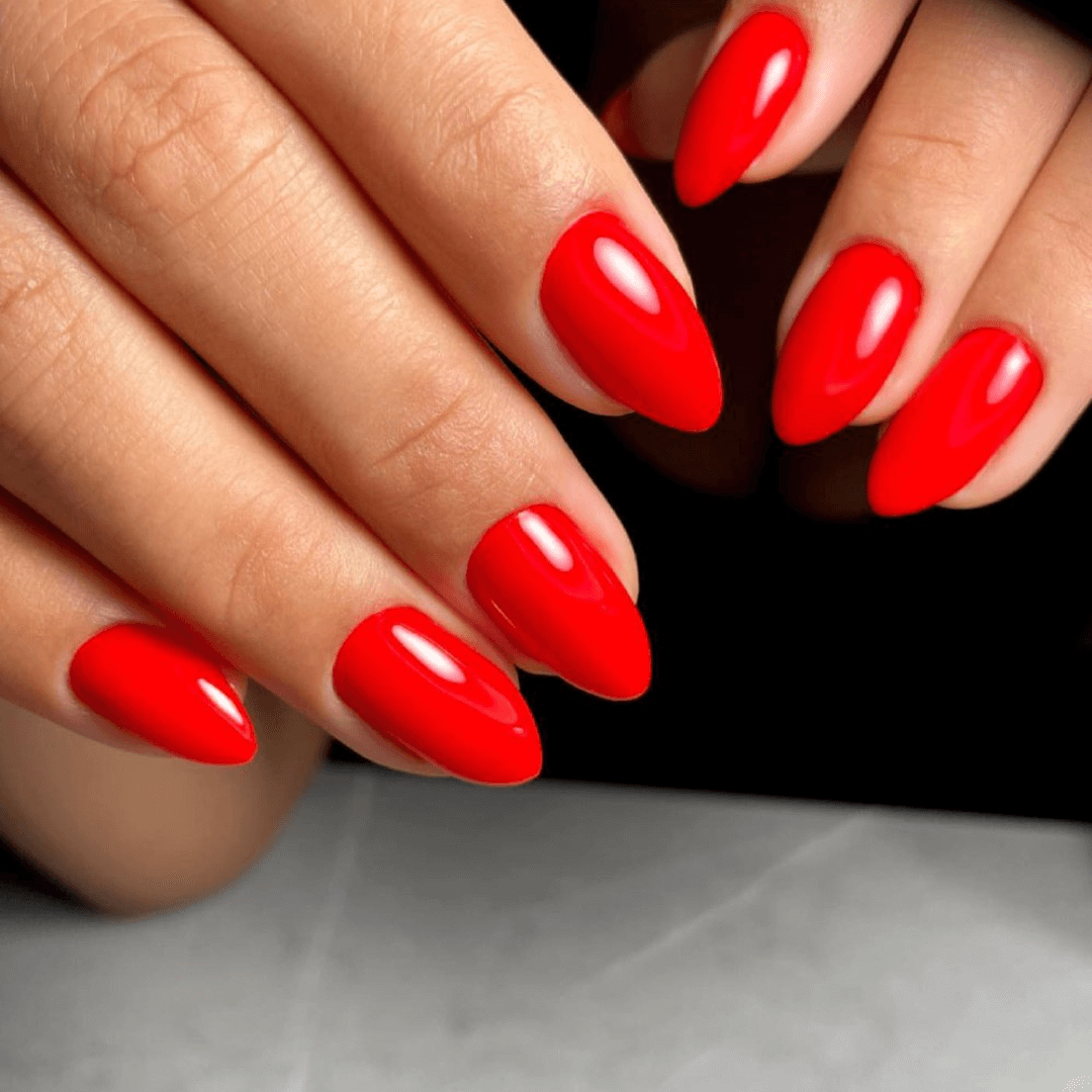 Red hybrid nails 